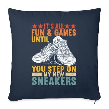 Sneakerhead Sneaker Collector - Sofakissenbezug 45 x 45 cm - Navy - Vorne