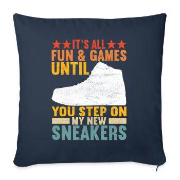 Sneakerhead Sneaker Collector - Sofa pillowcase 17,3'' x 17,3'' (45 x 45 cm) - navy - Front