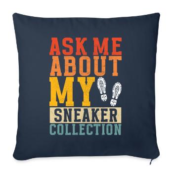Sneakerhead Sneaker Collector - Sofakissenbezug 45 x 45 cm - Navy - Vorne