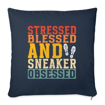 Sneakerhead Sneaker Collector - Sofakissenbezug 45 x 45 cm - Navy - Vorne