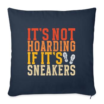 Sneakerhead Sneaker Collector - Sofa pillowcase 17,3'' x 17,3'' (45 x 45 cm) - navy - Front