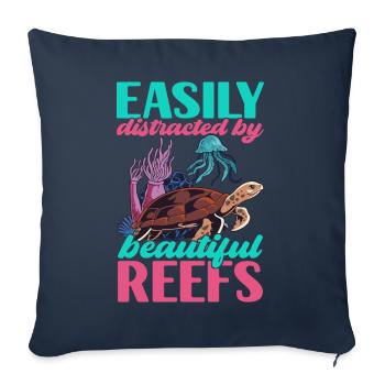 Marine Biology Marine Biologist - Sofa pillowcase 17,3'' x 17,3'' (45 x 45 cm) - navy - Front