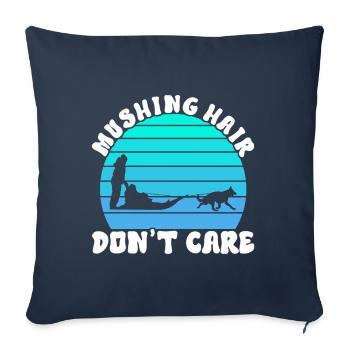Traîneau Chiens de traîneau - Housse de coussin décorative 45 x 45 cm - bleu marine - Devant