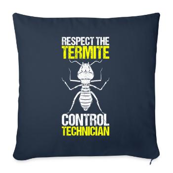 Exterminateur de lutte antiparasitaire - Housse de coussin décorative 45 x 45 cm - bleu marine - Devant