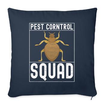 Exterminateur de lutte antiparasitaire - Housse de coussin décorative 45 x 45 cm - bleu marine - Devant