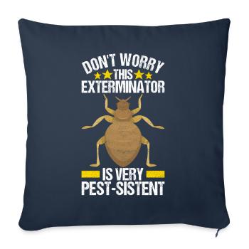 Exterminateur de lutte antiparasitaire - Housse de coussin décorative 45 x 45 cm - bleu marine - Devant