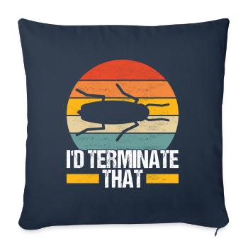 Pest Control Exterminator - Sofa pillowcase 17,3'' x 17,3'' (45 x 45 cm) - navy - Front