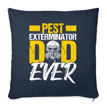 Exterminateur de lutte antiparasitaire - Housse de coussin décorative 45 x 45 cm - bleu marine - Devant