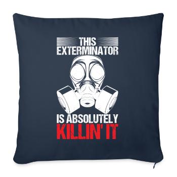 Pest Control Exterminator - Sofa pillowcase 17,3'' x 17,3'' (45 x 45 cm) - navy - Front