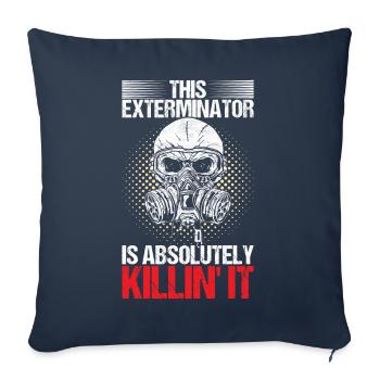 Pest Control Exterminator - Sofa pillowcase 17,3'' x 17,3'' (45 x 45 cm) - navy - Front