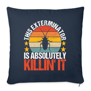 Pest Control Exterminator - Sofa pillowcase 17,3'' x 17,3'' (45 x 45 cm) - navy - Front