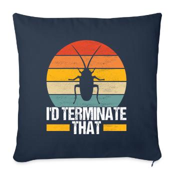 Pest Control Exterminator - Sofa pillowcase 17,3'' x 17,3'' (45 x 45 cm) - navy - Front