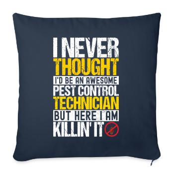 Pest Control Exterminator - Sofa pillowcase 17,3'' x 17,3'' (45 x 45 cm) - navy - Front