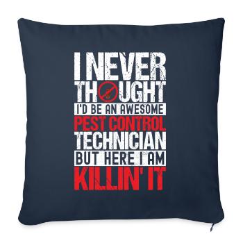 Pest Control Exterminator - Sofa pillowcase 17,3'' x 17,3'' (45 x 45 cm) - navy - Front