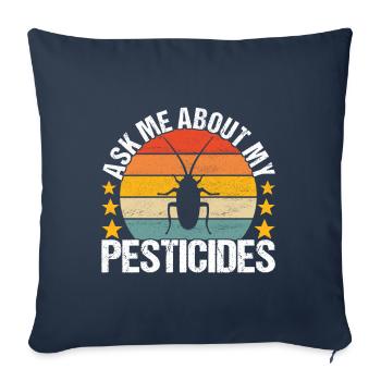 Exterminateurs en lutte antiparasitaire - Housse de coussin décorative 45 x 45 cm - bleu marine - Devant