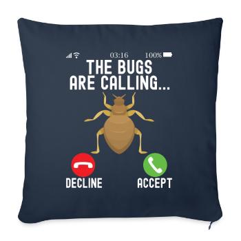 Exterminateurs en lutte antiparasitaire - Housse de coussin décorative 45 x 45 cm - bleu marine - Devant