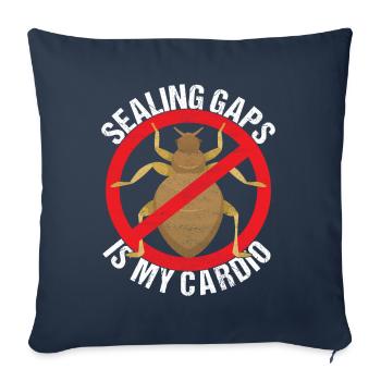 Exterminateur de lutte antiparasitaire - Housse de coussin décorative 45 x 45 cm - bleu marine - Devant