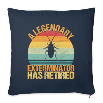 Exterminateur de lutte antiparasitaire - Housse de coussin décorative 45 x 45 cm - bleu marine - Devant