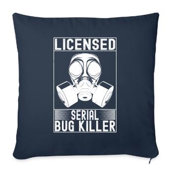 Exterminateurs de lutte antiparasitaire - Housse de coussin décorative 45 x 45 cm - bleu marine - Devant