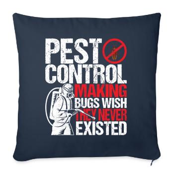 Exterminateurs de lutte antiparasitaire - Housse de coussin décorative 45 x 45 cm - bleu marine - Devant