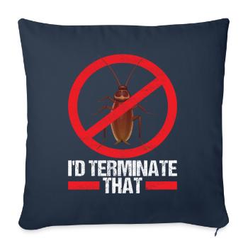 Exterminateurs de lutte antiparasitaire - Housse de coussin décorative 45 x 45 cm - bleu marine - Devant