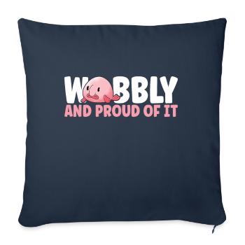 Cute Blob Fish Ugly Fish - Sofa pillowcase 17,3'' x 17,3'' (45 x 45 cm) - navy - Front