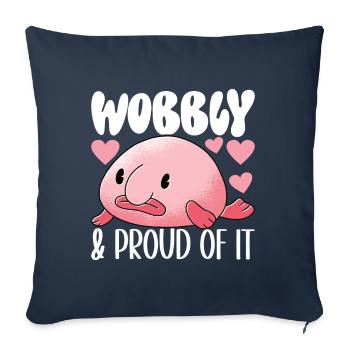 Cute Blob Fish Ugly Fish - Sofa pillowcase 17,3'' x 17,3'' (45 x 45 cm) - navy - Front