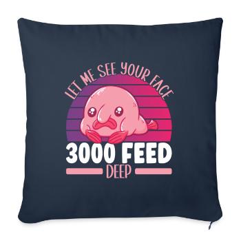 Cute Blob Fish Ugly Fish - Sofa pillowcase 17,3'' x 17,3'' (45 x 45 cm) - navy - Front