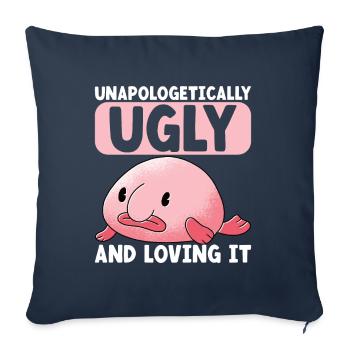 Cute Blob Fish Ugly Fish - Sofa pillowcase 17,3'' x 17,3'' (45 x 45 cm) - navy - Front