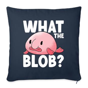Cute Blob Fish Ugly Fish - Sofa pillowcase 17,3'' x 17,3'' (45 x 45 cm) - navy - Front