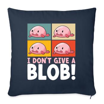 Cute Blob Fish Ugly Fish - Sofa pillowcase 17,3'' x 17,3'' (45 x 45 cm) - navy - Front