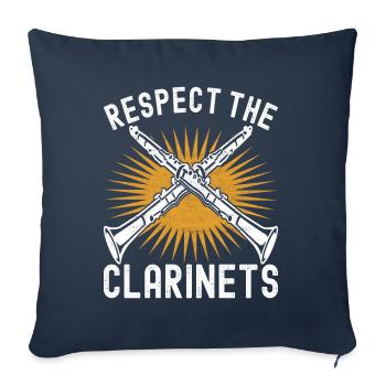 Clarinet Wind Instrument Clarinet player - Sofa pillowcase 17,3'' x 17,3'' (45 x 45 cm) - navy - Front