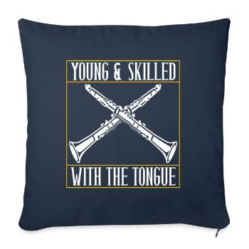 Clarinet Wind Instrument Clarinet player - Sofa pillowcase 17,3'' x 17,3'' (45 x 45 cm) - navy - Front