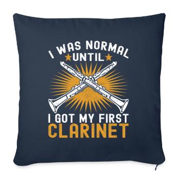 Clarinet Wind Instrument Clarinet player - Sofa pillowcase 17,3'' x 17,3'' (45 x 45 cm) - navy - Front