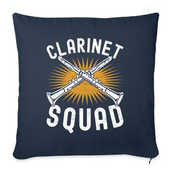 Clarinet Wind Instrument Clarinet player - Sofa pillowcase 17,3'' x 17,3'' (45 x 45 cm) - navy - Front