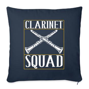 Clarinet Wind Instrument Clarinet player - Sofa pillowcase 17,3'' x 17,3'' (45 x 45 cm) - navy - Front