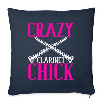 Clarinet Wind Instrument Clarinet player - Sofa pillowcase 17,3'' x 17,3'' (45 x 45 cm) - navy - Front