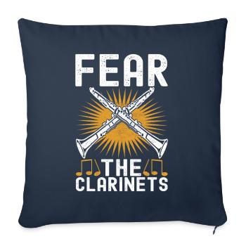 Clarinet Wind Instrument Clarinet player - Sofa pillowcase 17,3'' x 17,3'' (45 x 45 cm) - navy - Front
