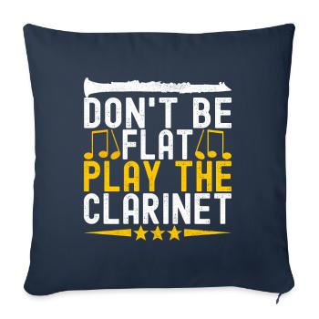 Clarinet Wind Instrument Clarinet player - Sofa pillowcase 17,3'' x 17,3'' (45 x 45 cm) - navy - Front