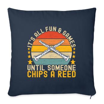 Clarinet Wind Instrument Clarinet player - Sofa pillowcase 17,3'' x 17,3'' (45 x 45 cm) - navy - Front