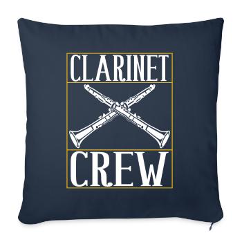 Clarinet Wind Instrument Clarinet player - Sofa pillowcase 17,3'' x 17,3'' (45 x 45 cm) - navy - Front