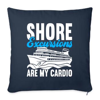 Croisière Vacances Bateau de croisière - Housse de coussin décorative 45 x 45 cm - bleu marine - Devant