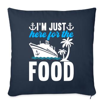 Croisière Vacances Bateau de croisière - Housse de coussin décorative 45 x 45 cm - bleu marine - Devant