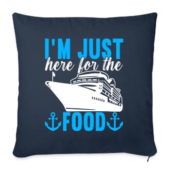 Croisière Vacances Bateau de croisière - Housse de coussin décorative 45 x 45 cm - bleu marine - Devant