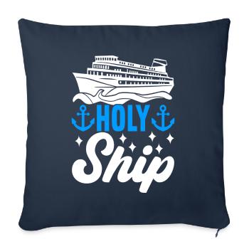 Croisière Vacances Bateau de croisière - Housse de coussin décorative 45 x 45 cm - bleu marine - Devant