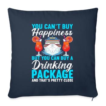 Croisière Vacances Bateau de croisière - Housse de coussin décorative 45 x 45 cm - bleu marine - Devant