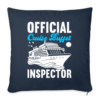 Croisière Vacances Bateau de croisière - Housse de coussin décorative 45 x 45 cm - bleu marine - Devant
