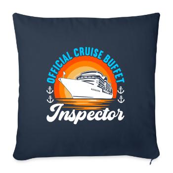 Croisière Vacances Bateau de croisière - Housse de coussin décorative 45 x 45 cm - bleu marine - Devant