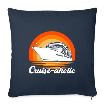 Croisière Vacances Bateau de croisière - Housse de coussin décorative 45 x 45 cm - bleu marine - Devant