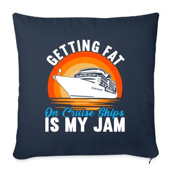 Croisière Vacances Bateau de croisière - Housse de coussin décorative 45 x 45 cm - bleu marine - Devant
